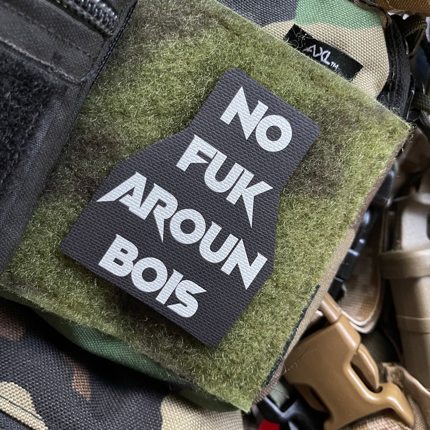 NO FUK AROUN BOIS Patch Silhouette or Classic Cut