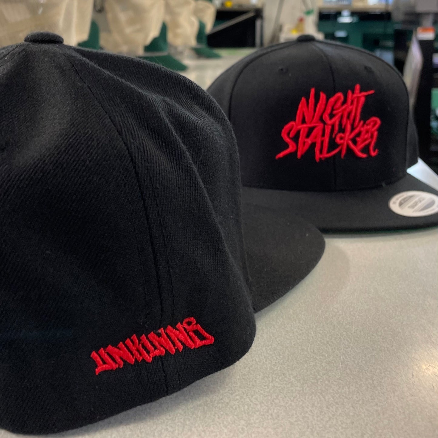 Night Stalker LIMITED EDITION SnapBack Hat Black/Stalker Red