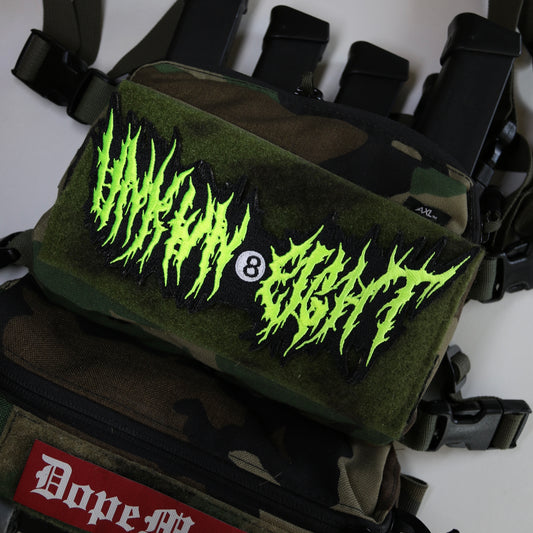 8" Hyper 8ball logo patch Blk/HiVis