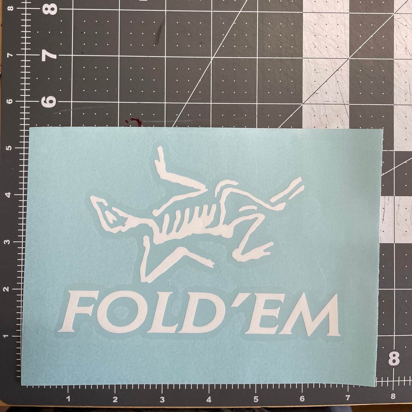 Fold'Em 6" x 4" Vinyl Cut Logo