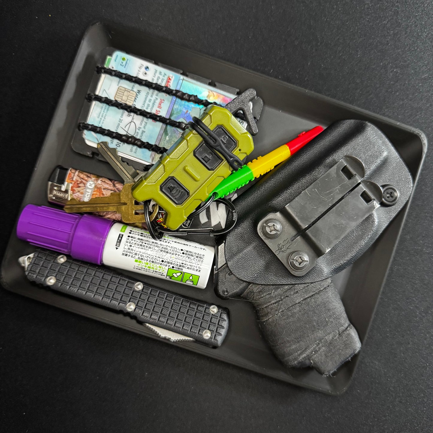 UNKWN8 " EDC " Tray Large w/card grinder