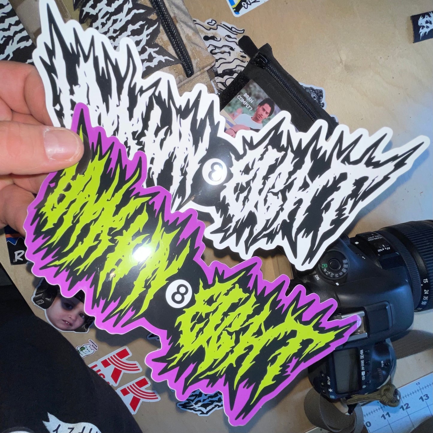 8" Hyper 8ball logo Double Sticker SET