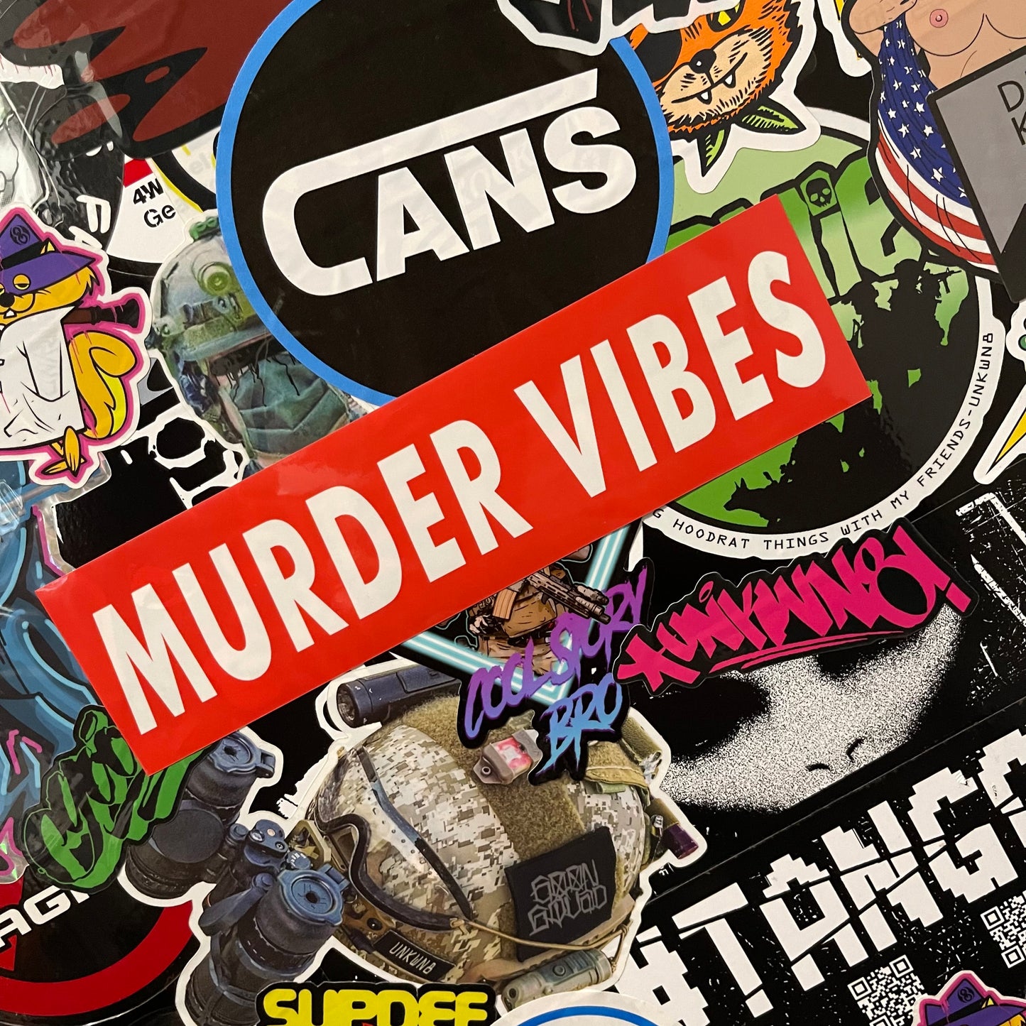 Murder Vibes Supreme Vibes Lrg Sticker by GoldLeaderATX